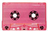 C-16 Fluorescent Pink Transparent HiFi Ferro Type 1 Audio Cassette  